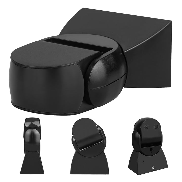 Sensore di movimento PIR Maclean, a infrarossi, IP65, nero con copertura nera, portata 12 m, MCE201 B/B