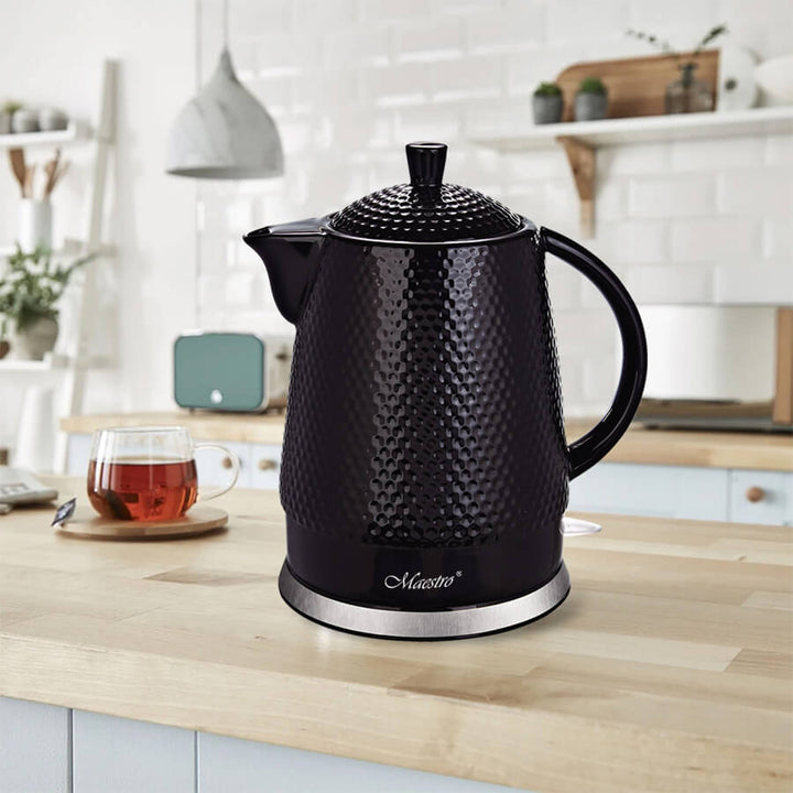 Bollitore in ceramica Maestro, capacità 1,5 litri, 1500W, nero, MR069 spina UK