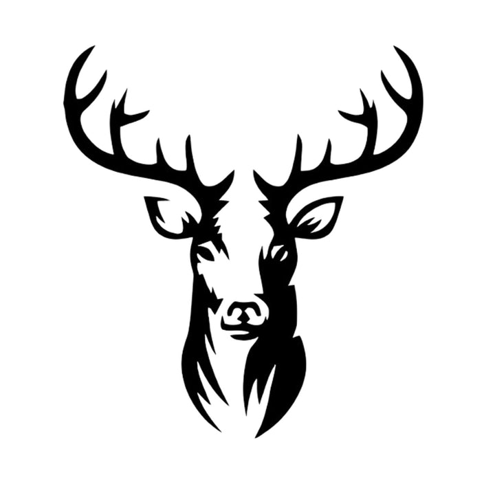 Immagine traforata, decorazione murale 3D, immagine 3D "Cervo" 50x45cm nero