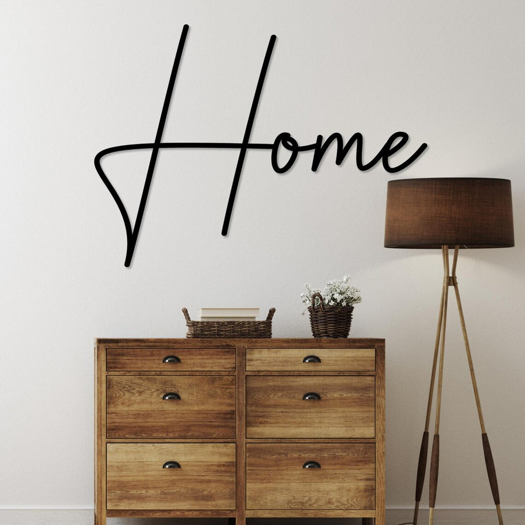 Quadro traforato, decorazione murale 3D, quadro 3D "Home" 100x60cm nero