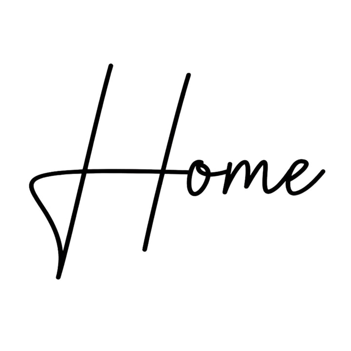 Immagine traforata, decorazione murale 3D, immagine 3D "Home" 50x45cm nero