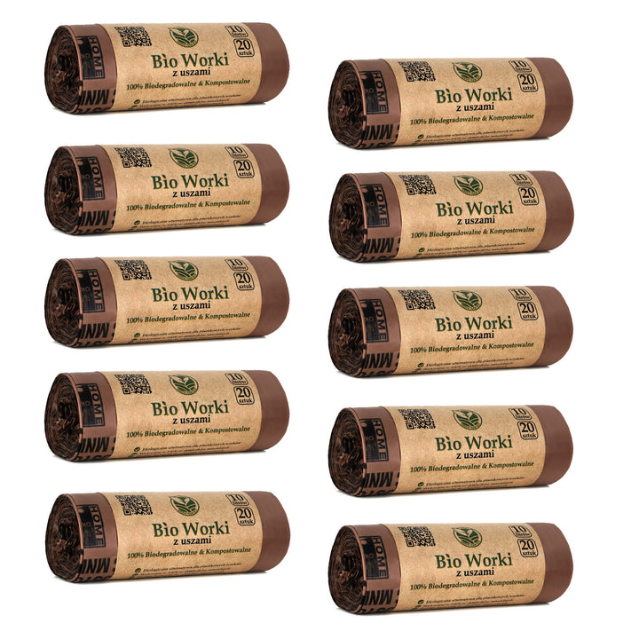 Sacchetti BIO compostabili 10 litri 10x20 pezzi