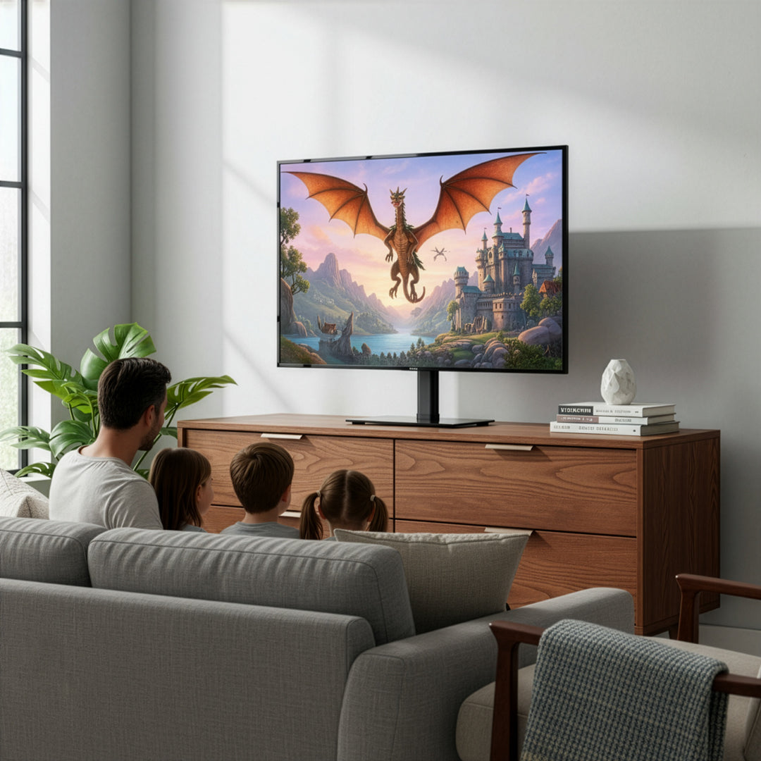 Supporto TV universale Maclean, per mobile RTV, supporto, max. 35 kg, rotazione 20 gradi, per TV 32-55", MC-132