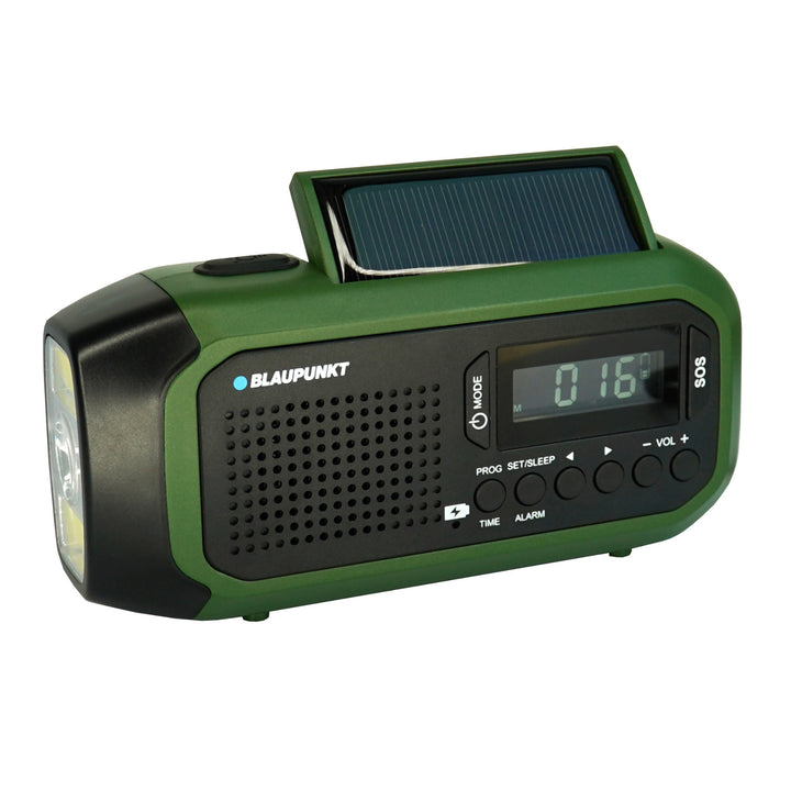 Radio Blaupunkt a rete/batteria, torcia a LED, indicazione SOS, antenna, ER20