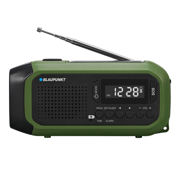 Radio Blaupunkt a rete/batteria, torcia a LED, indicazione SOS, antenna, ER20