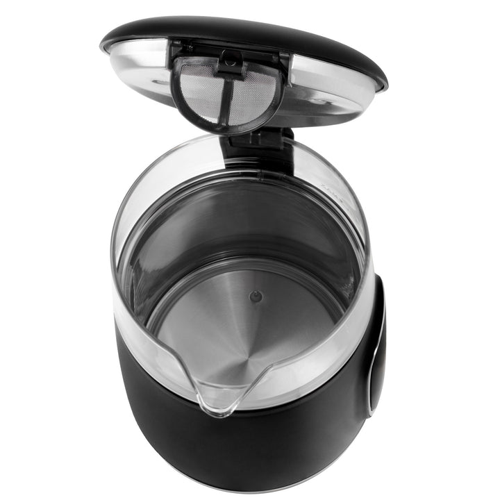 Bollitore elettrico in vetro 1,7L Adler, Nero e argento, Controllo della temperatura, Display LED, AD 1305 bs