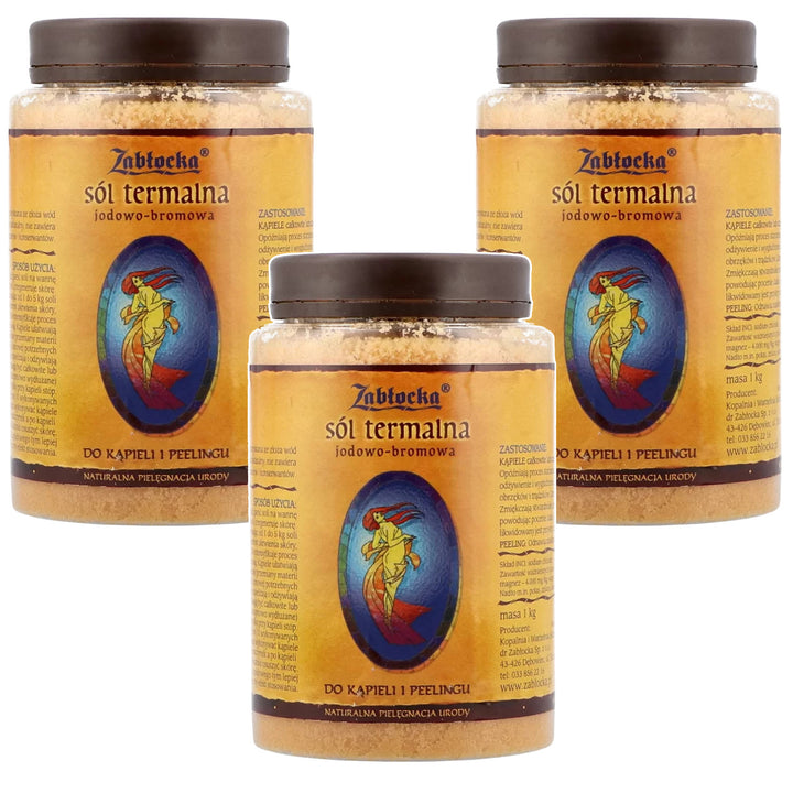 Sale termale iodio-bromo, Zablocka - per bagni e peeling, 1 kg 3 pezzi