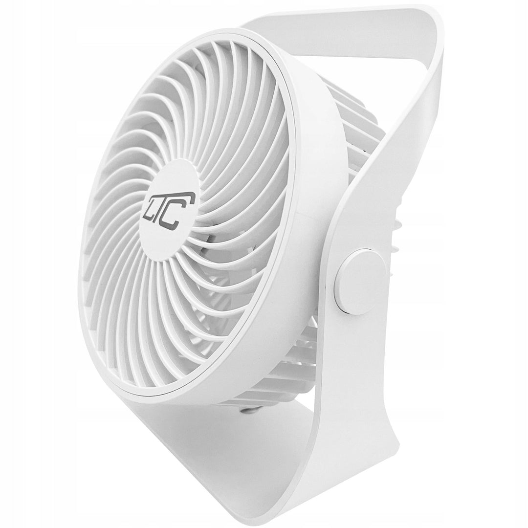 Ventilatore da tavolo wireless LTC, ricarica USB C, 4 livelli di velocità, batteria da 2000 mAh, LXWB16