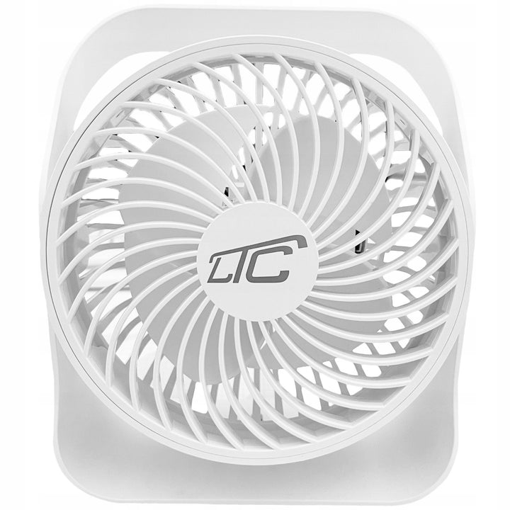 Ventilatore da tavolo wireless LTC, ricarica USB C, 4 livelli di velocità, batteria da 2000 mAh, LXWB16
