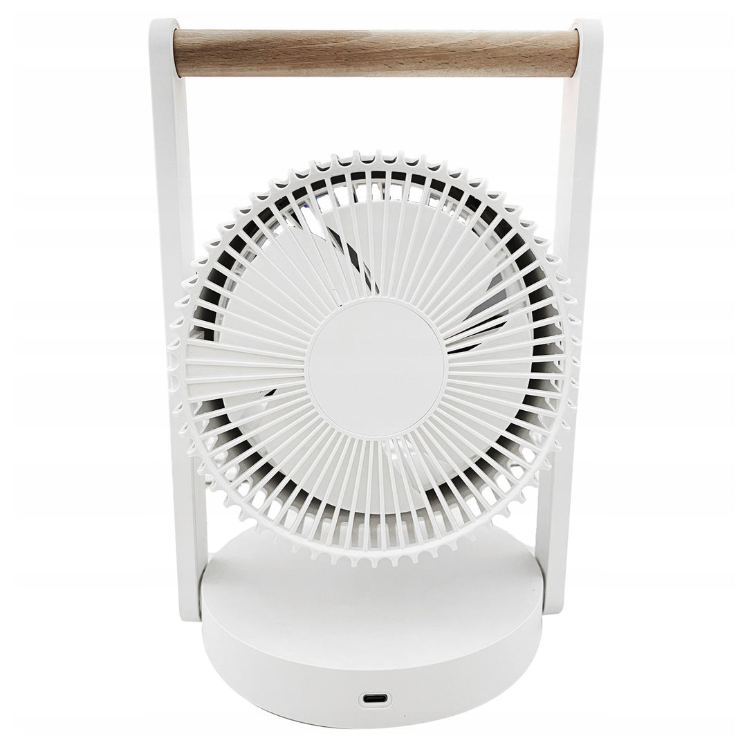 Ventilatore da tavolo wireless LTC, luce notturna e display LED, 5 livelli di velocità, batteria da 3600 mAh, LXWB17