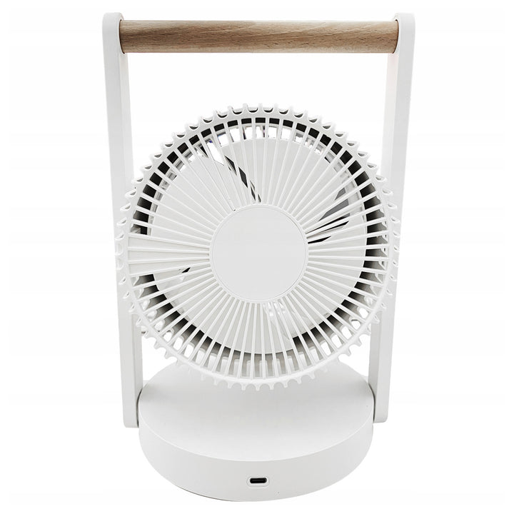 Ventilatore da tavolo wireless LTC, luce notturna e display LED, 5 livelli di velocità, batteria da 3600 mAh, LXWB17