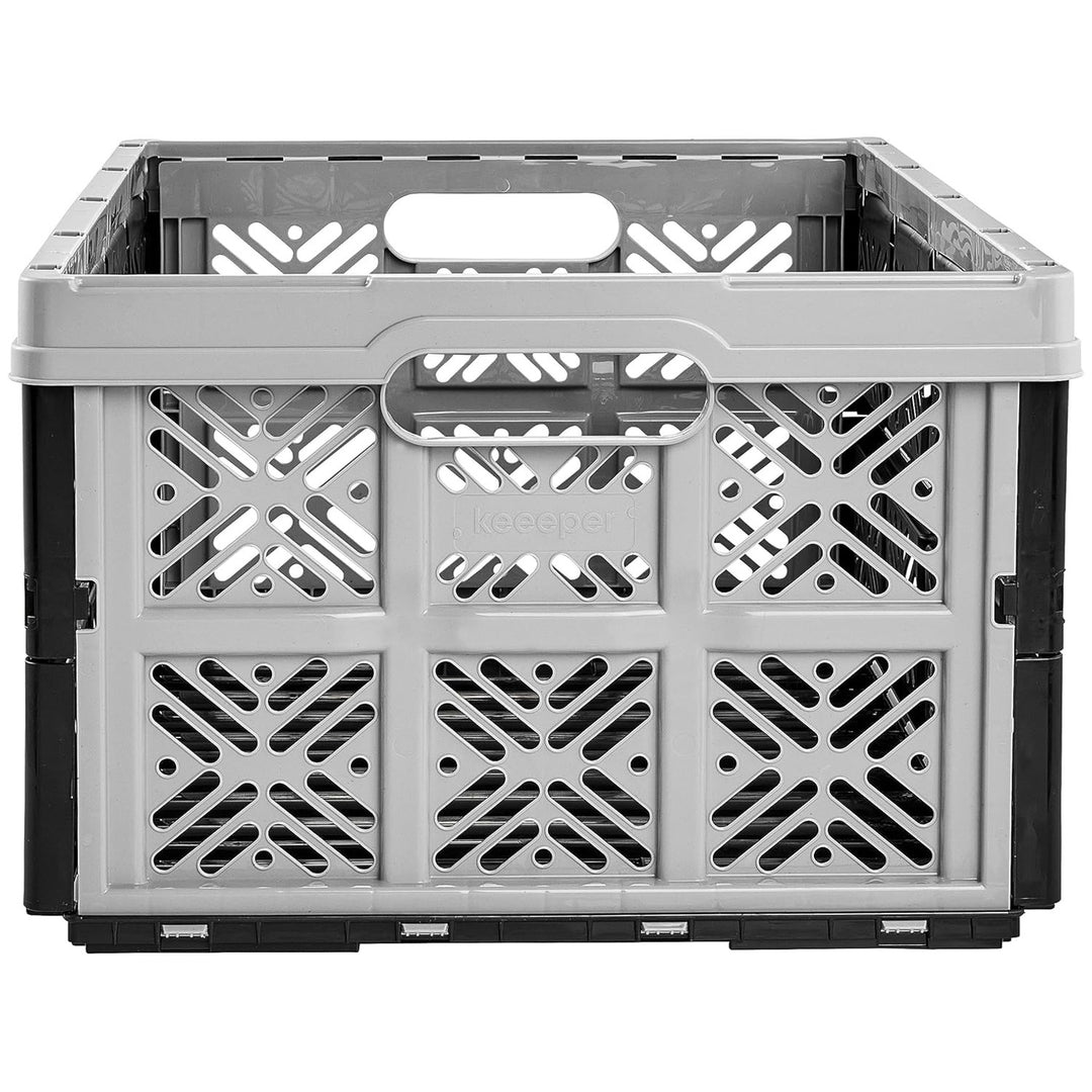 Cestino pieghevole in plastica Keeeper, 32L, grigio-nero