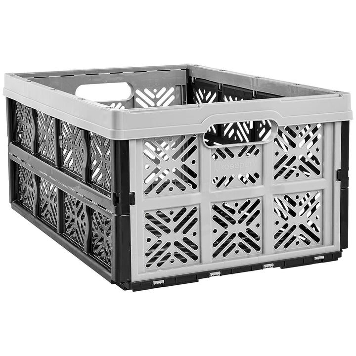 Cestino pieghevole in plastica Keeeper, 32L, grigio-nero