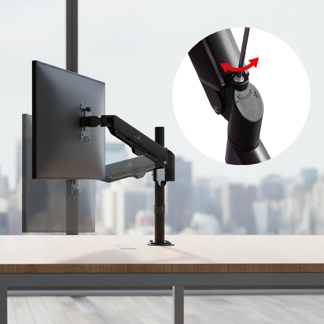 Supporto monitor Maclean, molla a gas, 17"-32", 2-10 kg, nero, MC-135