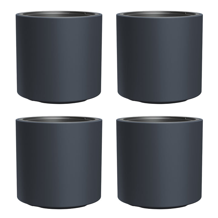 Vaso da fiori antigelo HEOS - antracite, con inserto, capacità 31 L, DBHER470, 4 pezzi