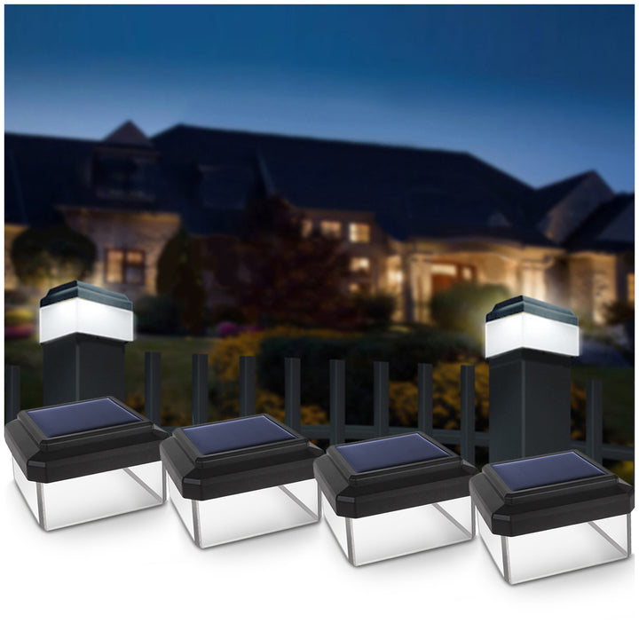 GreenBlue luce solare LED da palo, 60x60mm, tettuccio a busta, GB126, 4 pezzi