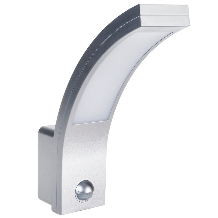Sensore di movimento Maclean Lampada LED, sensore di movimento PIR, argento, 10W, IP54, 750lm, bianco neutro (4000K) MCE244 S, 2 pezzi