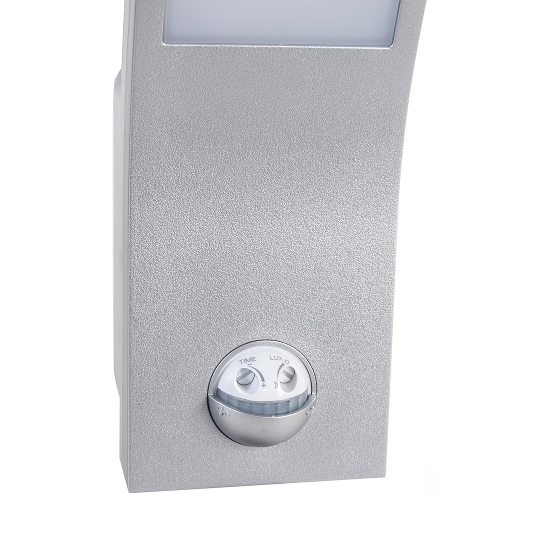 Sensore di movimento Maclean Lampada LED, sensore di movimento PIR, argento, 10W, IP54, 750lm, bianco neutro (4000K) MCE244 S, 2 pezzi