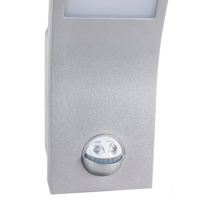 Sensore di movimento Maclean Lampada LED, sensore di movimento PIR, argento, 10W, IP54, 750lm, bianco neutro (4000K) MCE244 S, 2 pezzi