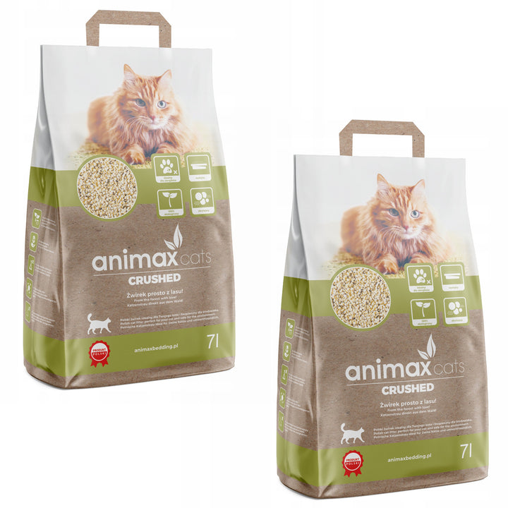 Lettiera a zolle, classica, sminuzzata, 2x 7 litri, Animax