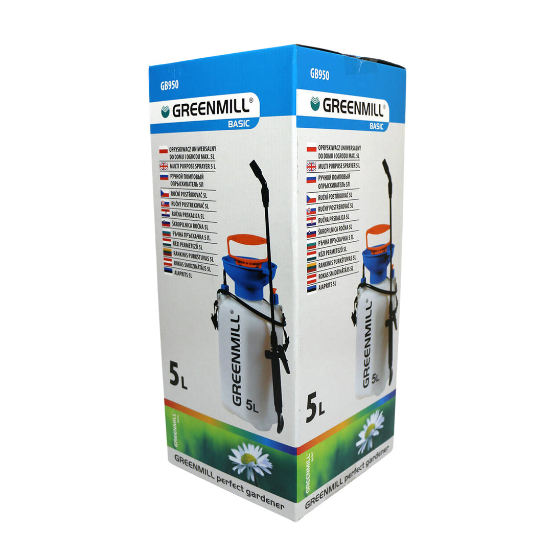 Irroratore multiuso Greenmill, pressurizzato, capacità 5 litri, GB950