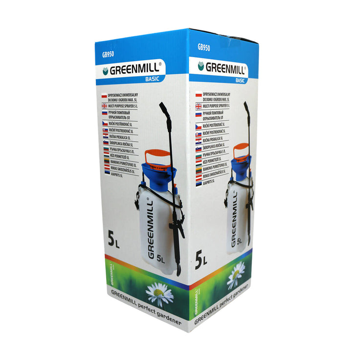 Irroratore multiuso Greenmill, pressurizzato, capacità 5 litri, GB950