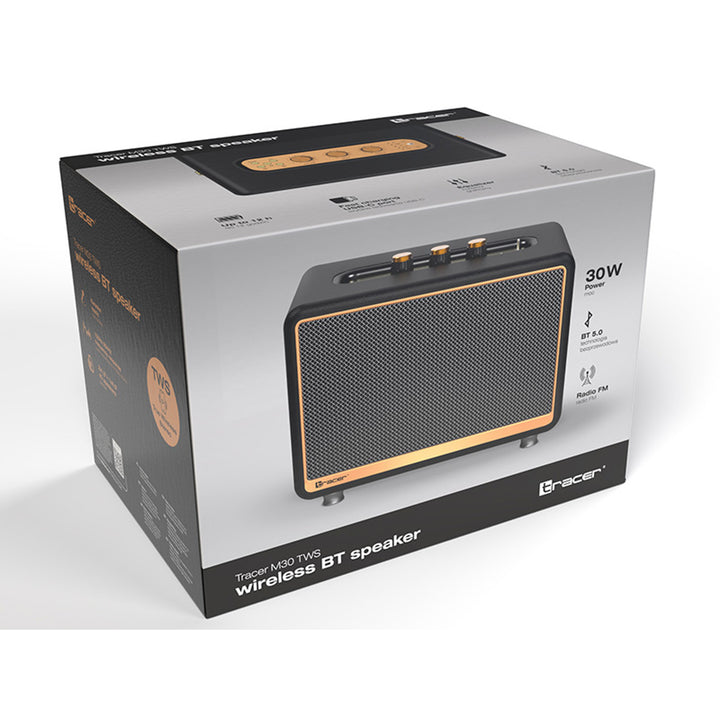 Altoparlante portatile Tracer, Bluetooth, radio FM, 30W, nero, M30