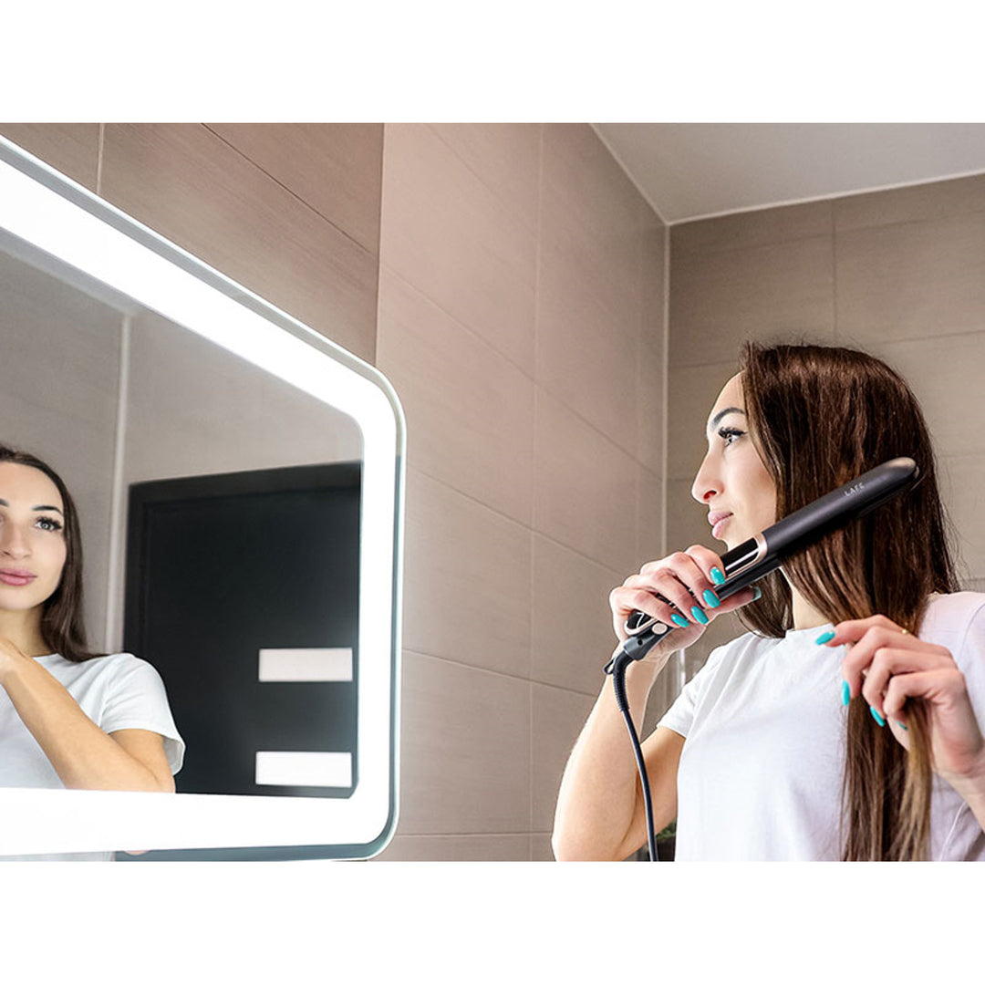 Piastra LAFE a temperatura controllata, 35W, rivestimento in ceramica, piastra Sleek & Shine