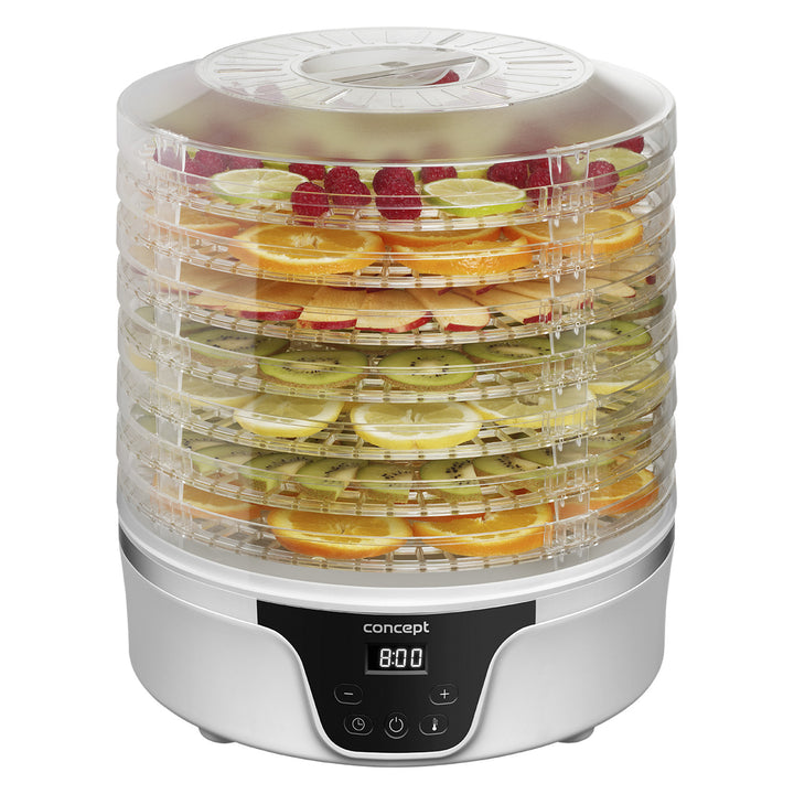 Essiccatore per funghi, frutta e erbe Concept, 380W, 7 setacci, controllo digitale, SO2090