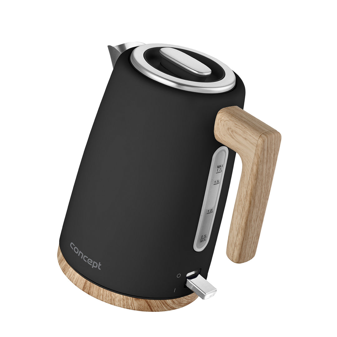Bollitore elettrico Concept ELWOOD, acciaio inox, 1,7L, indicatore del livello dell'acqua, RK3316