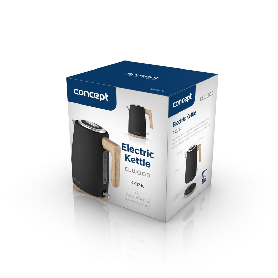 Bollitore elettrico Concept ELWOOD, acciaio inox, 1,7L, indicatore del livello dell'acqua, RK3316