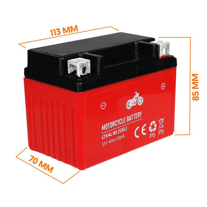 Batteria al gel Lamex, moto, 12V, 4Ah, LTX4L-BS