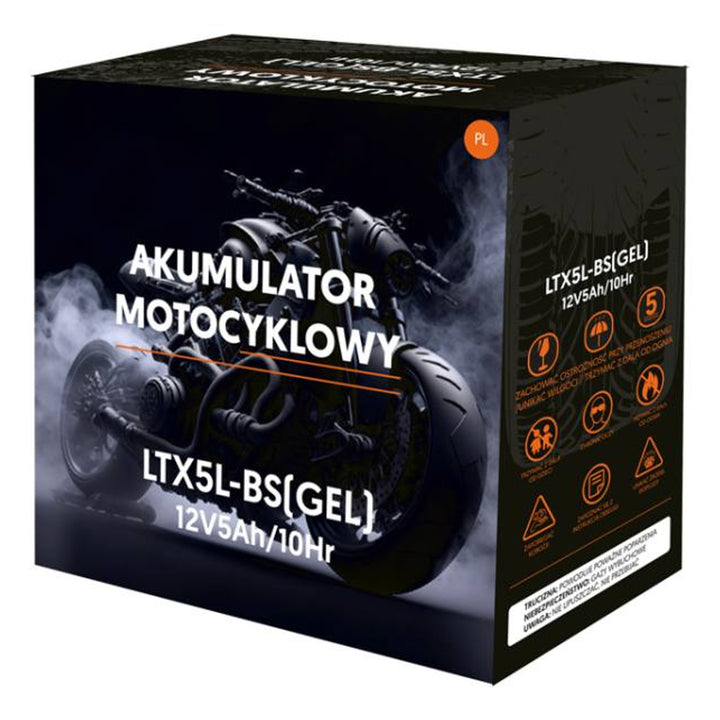 Batteria al gel Lamex, moto, 12V, 5Ah, LTX5L-BS