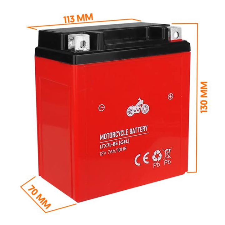 Batteria al gel Lamex, Moto, 12V, 7Ah, LTX7L-BS