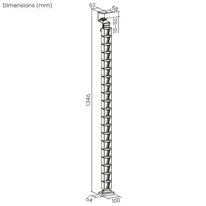 Scrivania per videogiochi con ripiano per monitor NanoRS, 50 kg max, altezza 850 mm, nero, RS170+Organizzatore di cavi/griglia per scrivania Nano RS, 1345 mm, nero e rosso, RS125