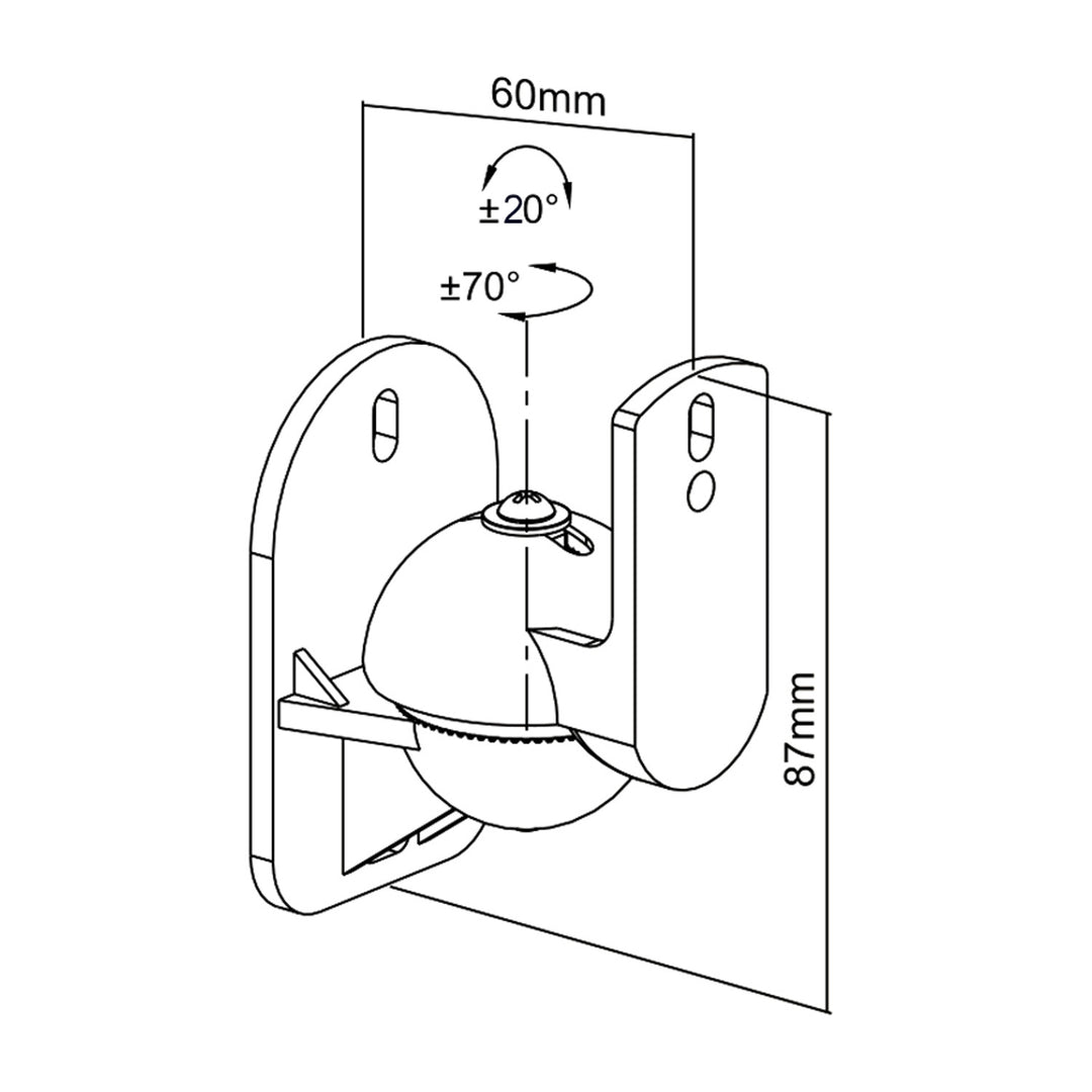 Supporto per diffusori Maclean, per colonne, 3,5 kg, MC-526, 4 pezzi