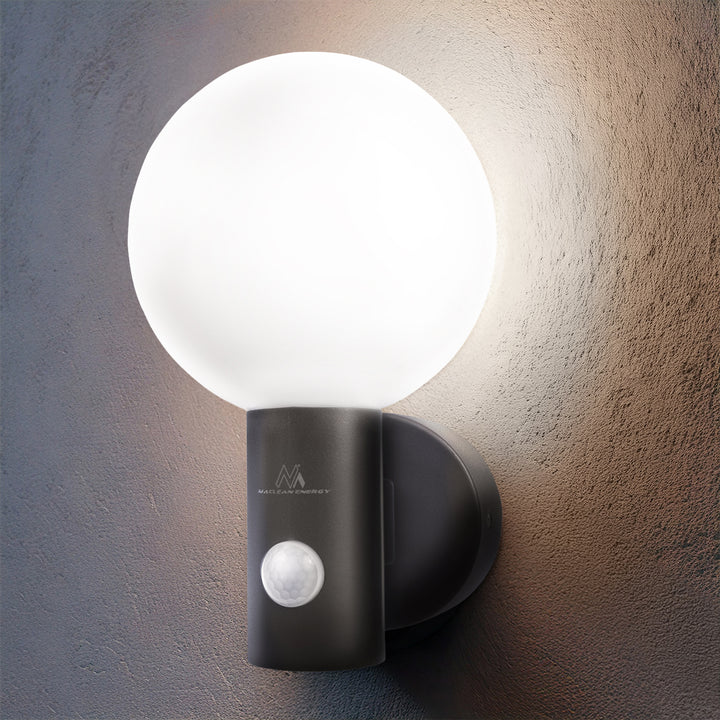 Sensore di movimento Maclean Lampada LED, sensore di movimento PIR, grigio, 15W, IP65, 1600lm, bianco neutro (4000K) MCE515 GR, 2 pezzi