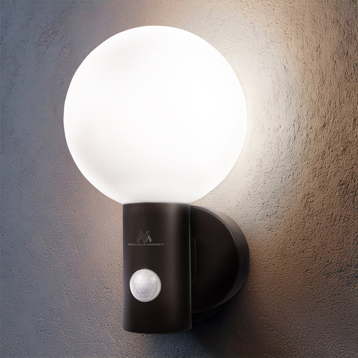 Sensore di movimento Maclean Lampada LED, sensore di movimento PIR, nero, 15W, IP65, 1600lm, bianco neutro (4000K) MCE515 B, 2 pezzi
