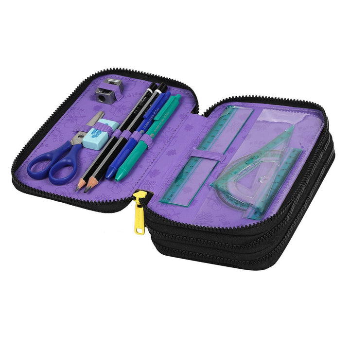 Zaino scuola 19 L Coolpack Jerry DISNEY STITCH nero + CoolPack astuccio a tre scomparti con accessori JUMPER 3 STITCH