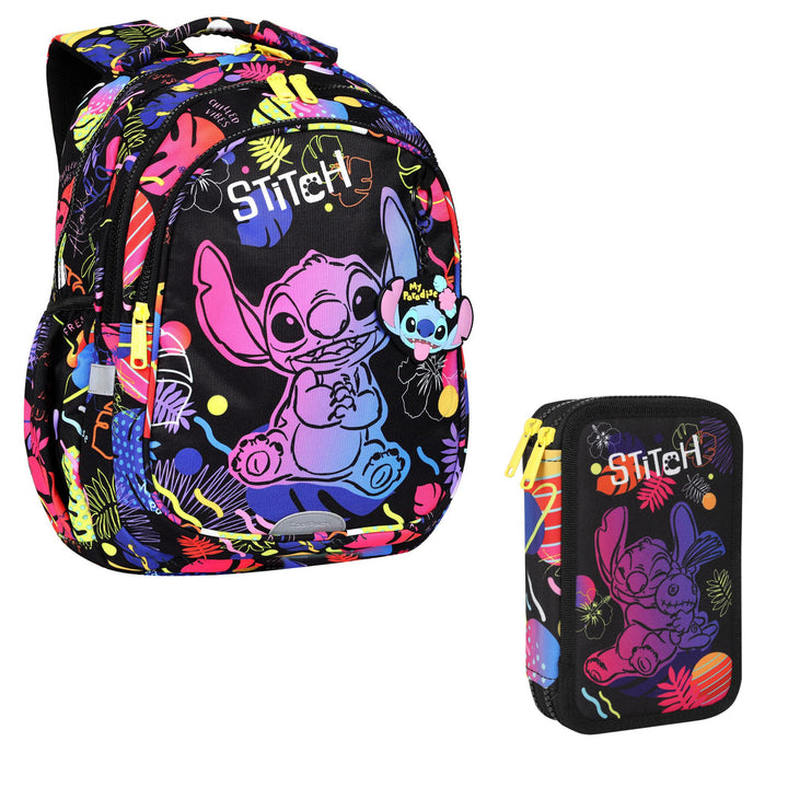 19 L Coolpack Jerry DISNEY STITCH zaino scuola nero + Coolpack astuccio, a due scomparti, attrezzato, Stitch, Jumper 2