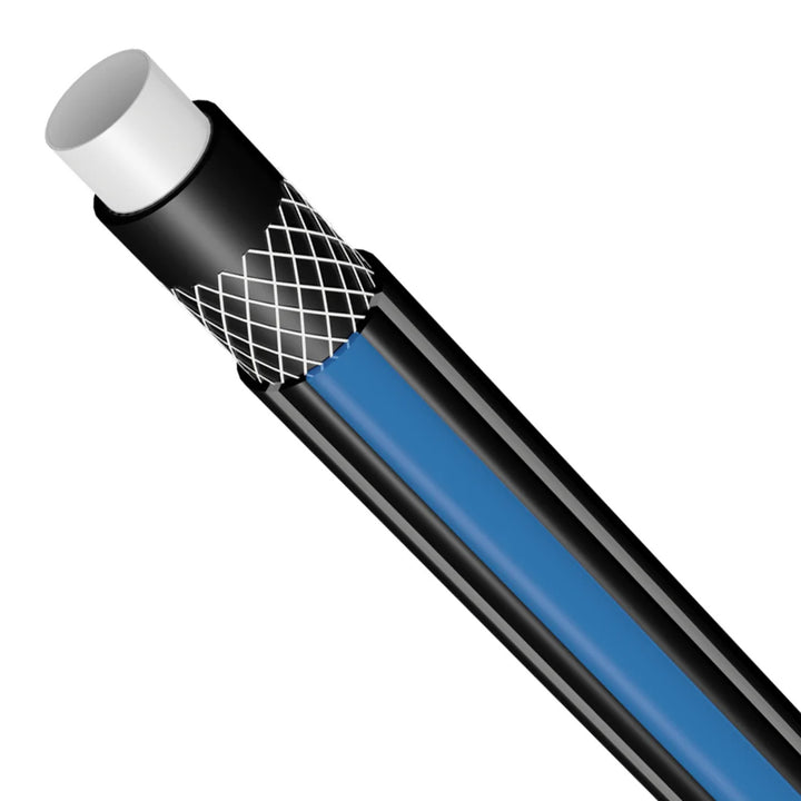 Set da giardino Vartco, tubo da 1/2'' 20m, raccordo rapido stop and go, raccordo per rubinetto, irrigatore, staffa a muro, Home Set