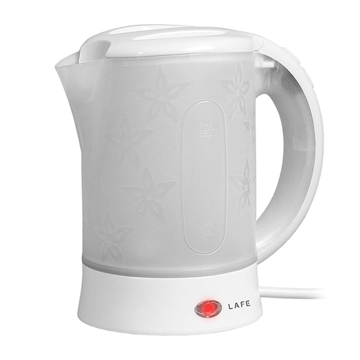 Bollitore elettrico Lafe, turistico, 600W, capacità 0,6l, 2 tazze, 2 cucchiai, bianco, Scandi