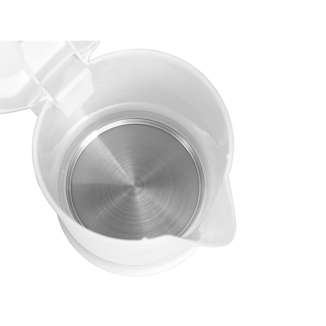 Bollitore elettrico Lafe, turistico, 600W, capacità 0,6l, 2 tazze, 2 cucchiai, bianco, Scandi
