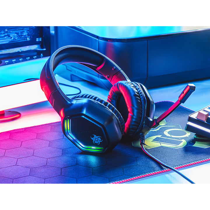 Cuffie da gioco Tracer, retroilluminazione RGB, microfono pieghevole, Gamezone GZ X3