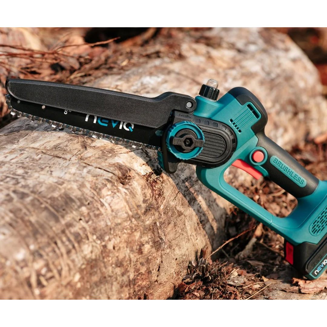 Motosega a batteria NEVIQ, barra da 8'', 500W, motore brushless, LX8303