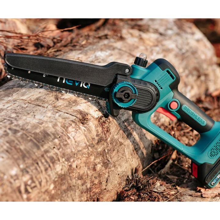 Motosega a batteria NEVIQ, barra da 8'', 500W, motore brushless, LX8303