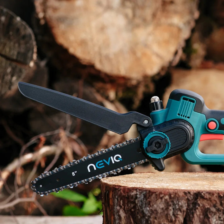 Motosega a batteria NEVIQ, barra da 8'', 500W, motore brushless, LX8303