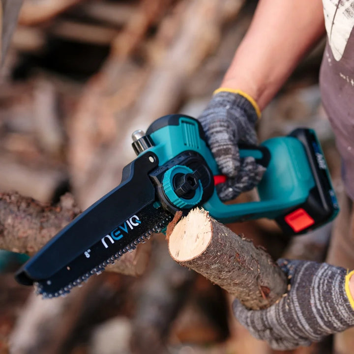 Motosega a batteria NEVIQ, barra da 8'', 500W, motore brushless, LX8303