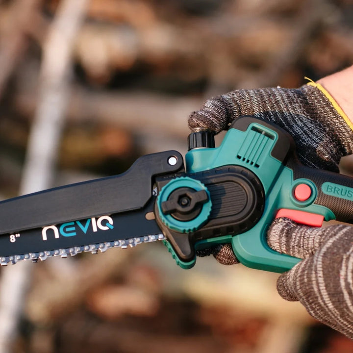Motosega a batteria NEVIQ, barra da 8'', 500W, motore brushless, LX8303
