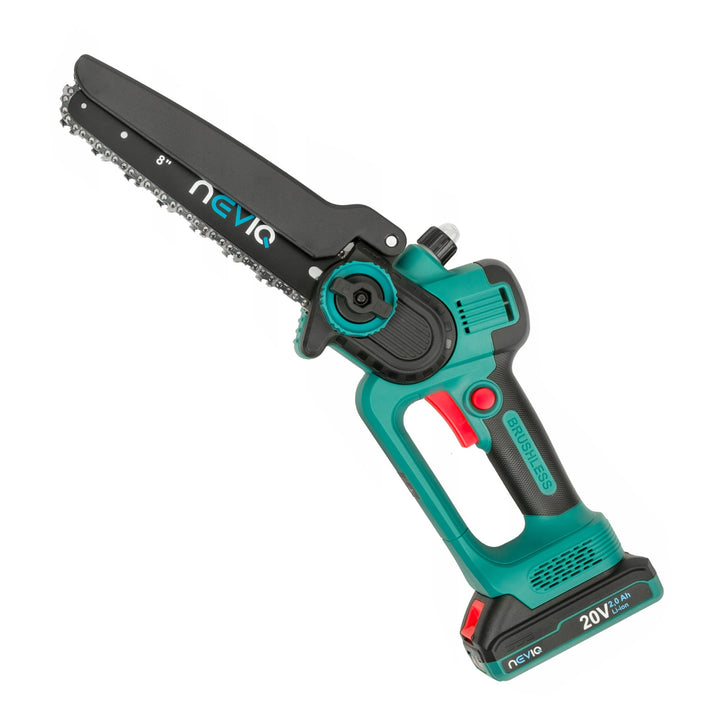 Motosega a batteria NEVIQ, barra da 8'', 500W, motore brushless, LX8303